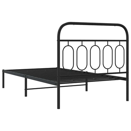 sengeramme med sengegavl 107x203 cm metal sort