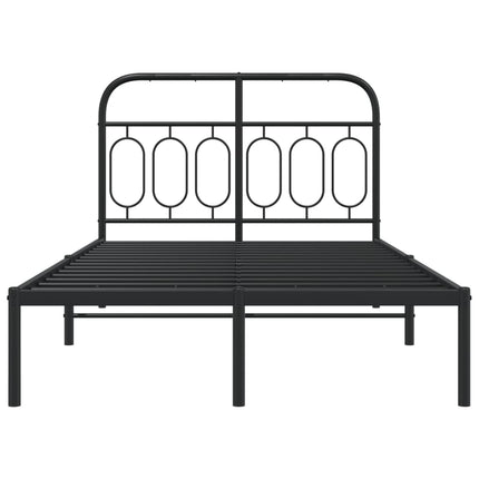 sengeramme med sengegavl 120x190 cm metal sort