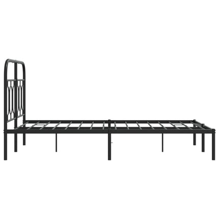 sengeramme med sengegavl 120x190 cm metal sort