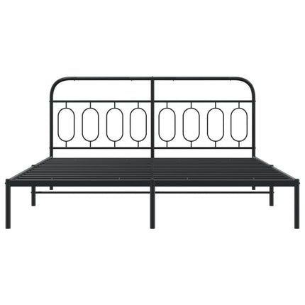 sengeramme med sengegavl 193x203 cm metal sort