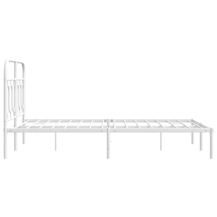 sengeramme med sengegavl 120x200 cm metal hvid
