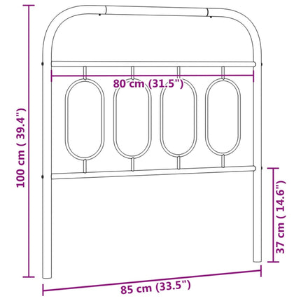 udskiftningsgavl 80 cm metal hvid