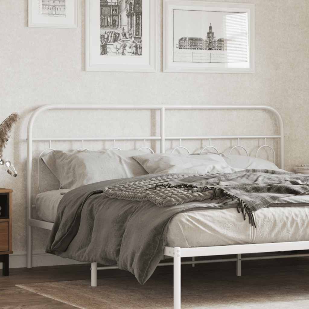 udskiftningsgavl 160 cm metal hvid