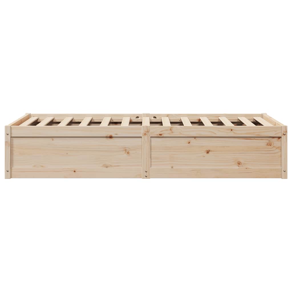 sengeramme uden madras 90x200 cm massivt fyrretræ