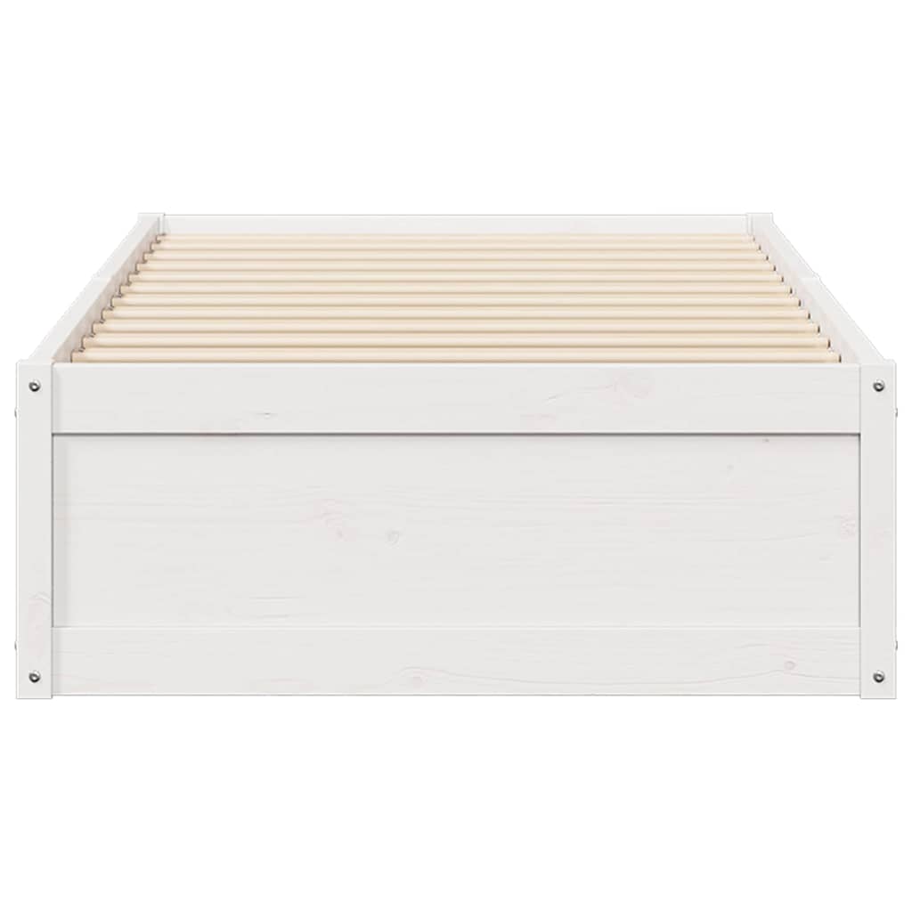 sengeramme uden madras 90x200 cm massivt fyrretræ hvid