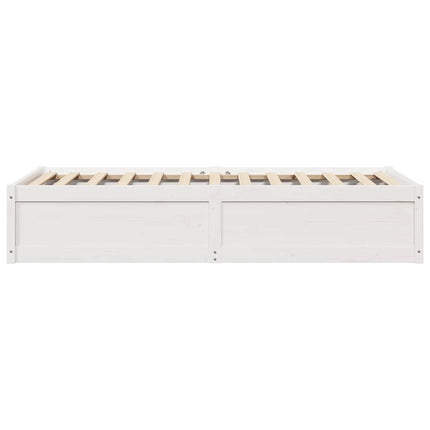 sengeramme uden madras 90x190 cm massivt fyrretræ hvid