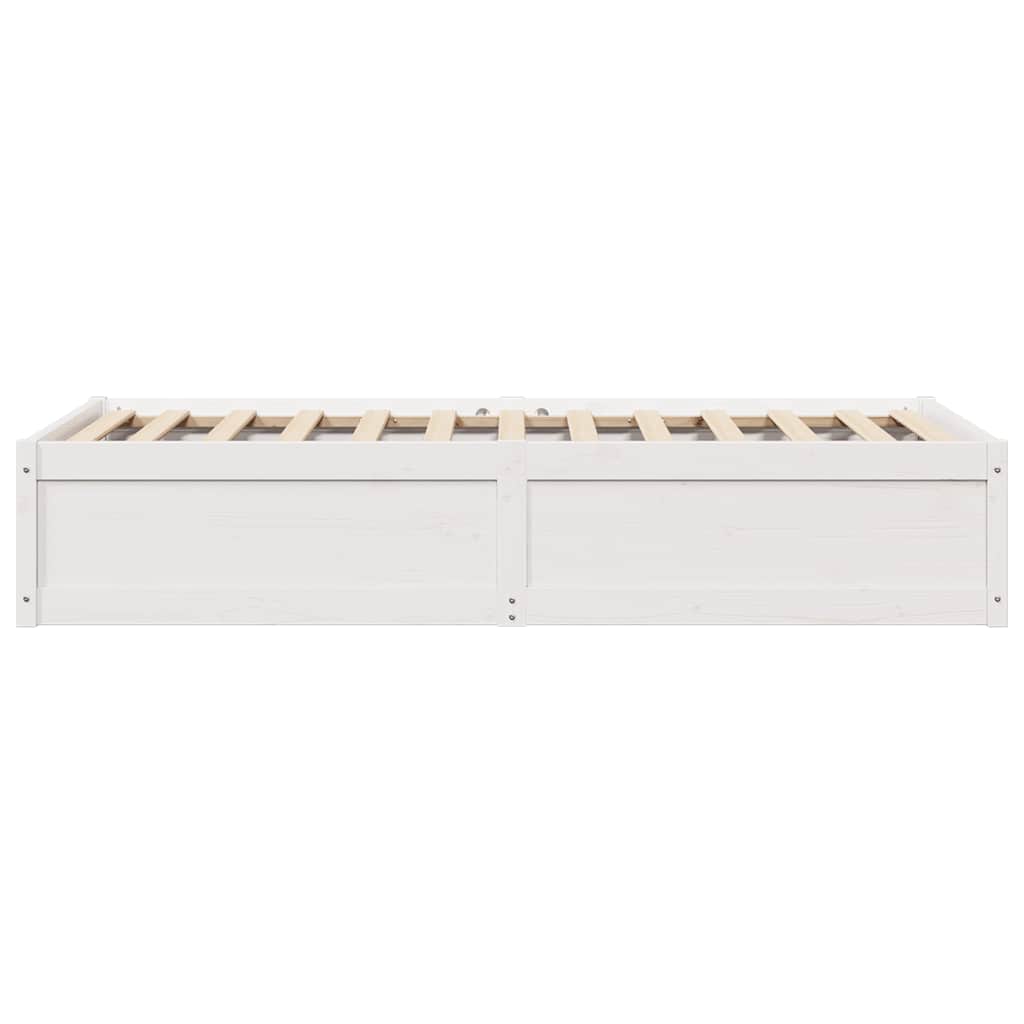 sengeramme uden madras 90x190 cm massivt fyrretræ hvid