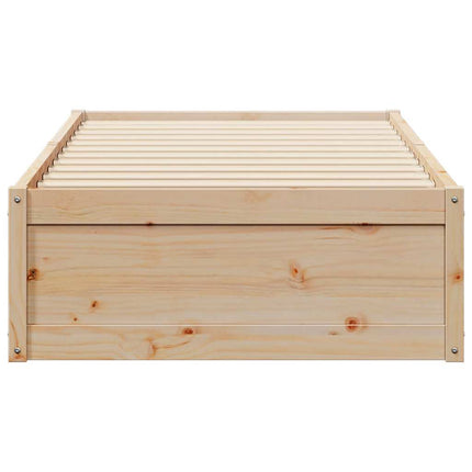 sengeramme uden madras 75x190 cm massivt fyrretræ