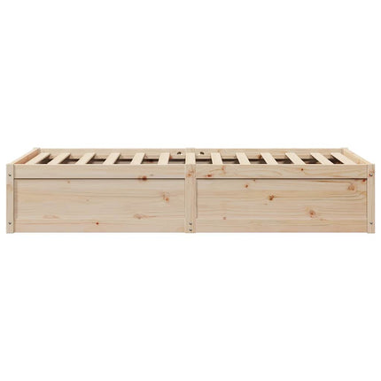 sengeramme uden madras 75x190 cm massivt fyrretræ