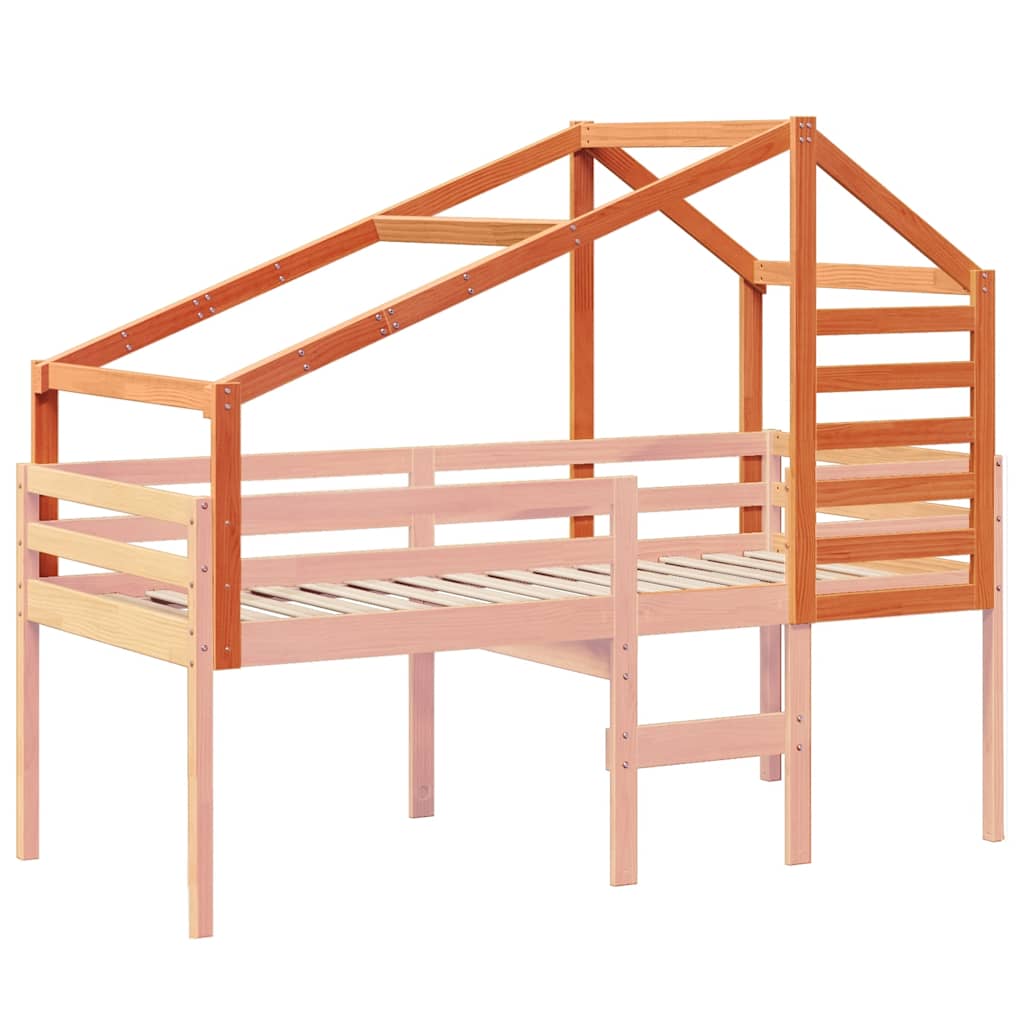stel til husseng 198x97x113 cm massivt fyrretræ gyldenbrun