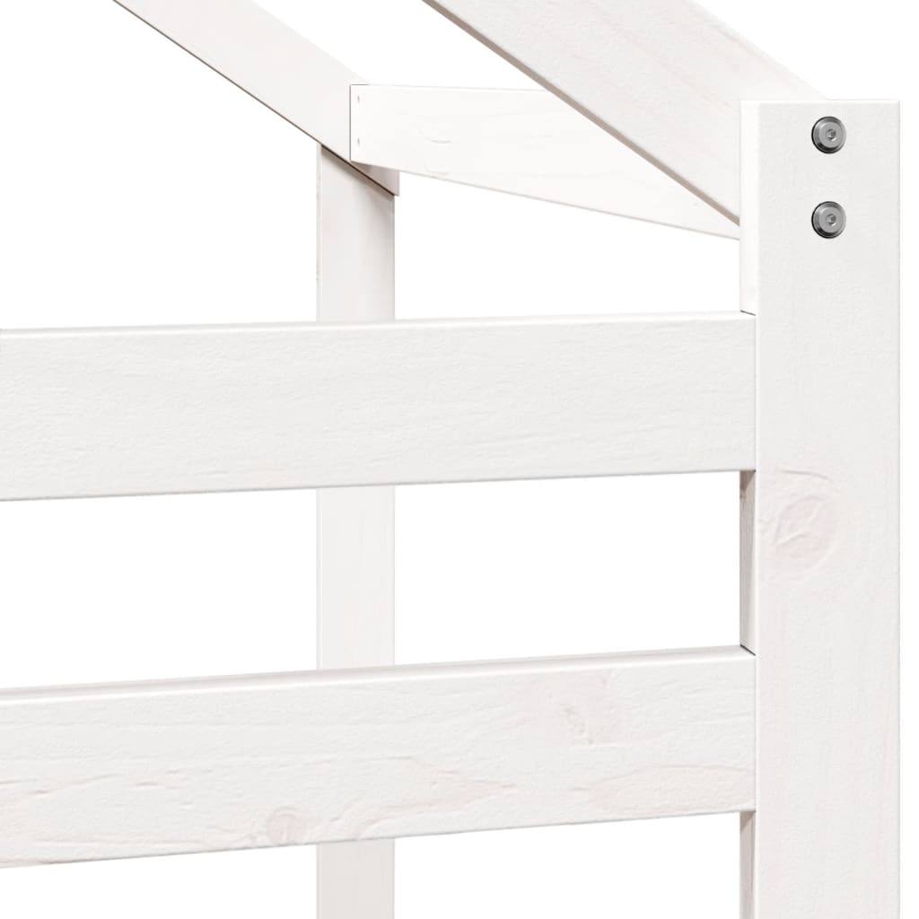 stel til husseng 198x82x113 cm massivt fyrretræ hvid