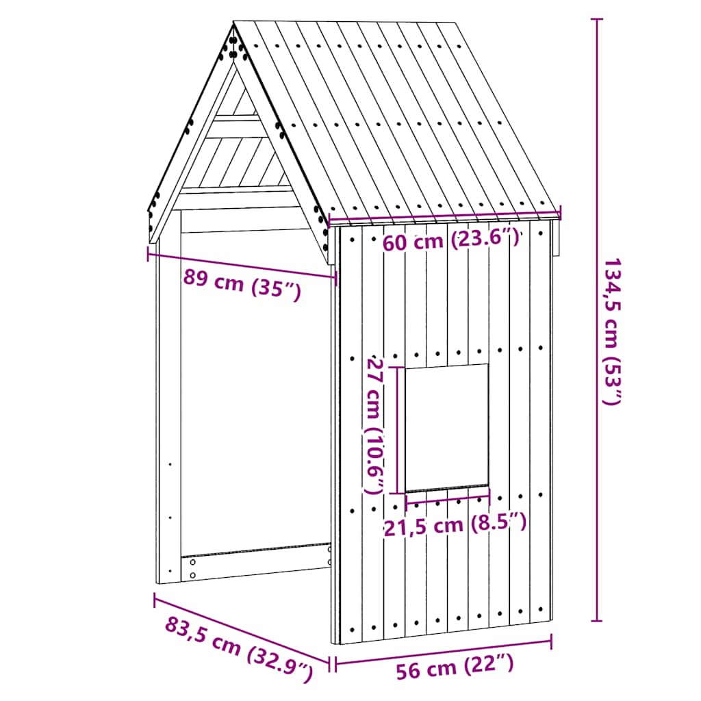 stel til husseng 60x89x134,5 cm massivt fyrretræ gyldenbrun