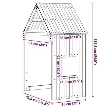 stel til husseng 60x99x139,5 cm massivt fyrretræ