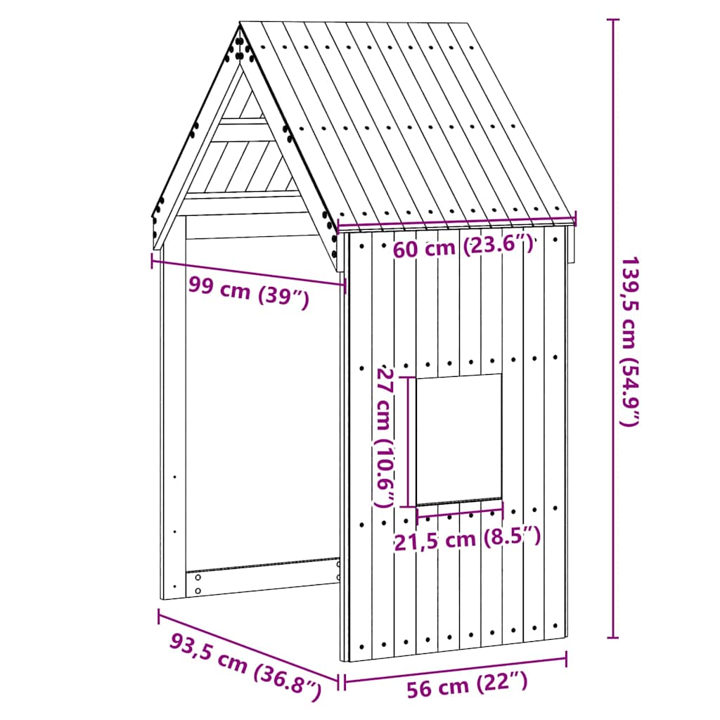 stel til husseng 60x99x139,5 cm massivt fyrretræ gyldenbrun