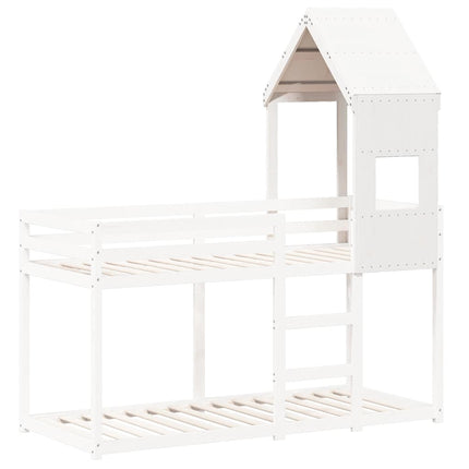 stel til husseng 55x84x132 cm massivt fyrretræ hvid