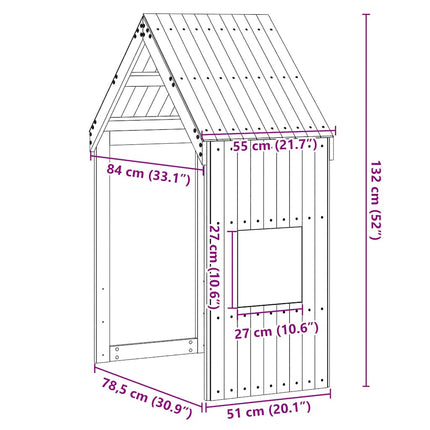stel til husseng 55x84x132 cm massivt fyrretræ gyldenbrun