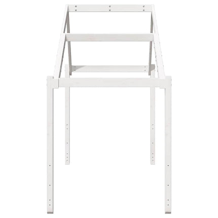 stel til husseng 213x95,5x144,5 cm massivt fyrretræ hvid