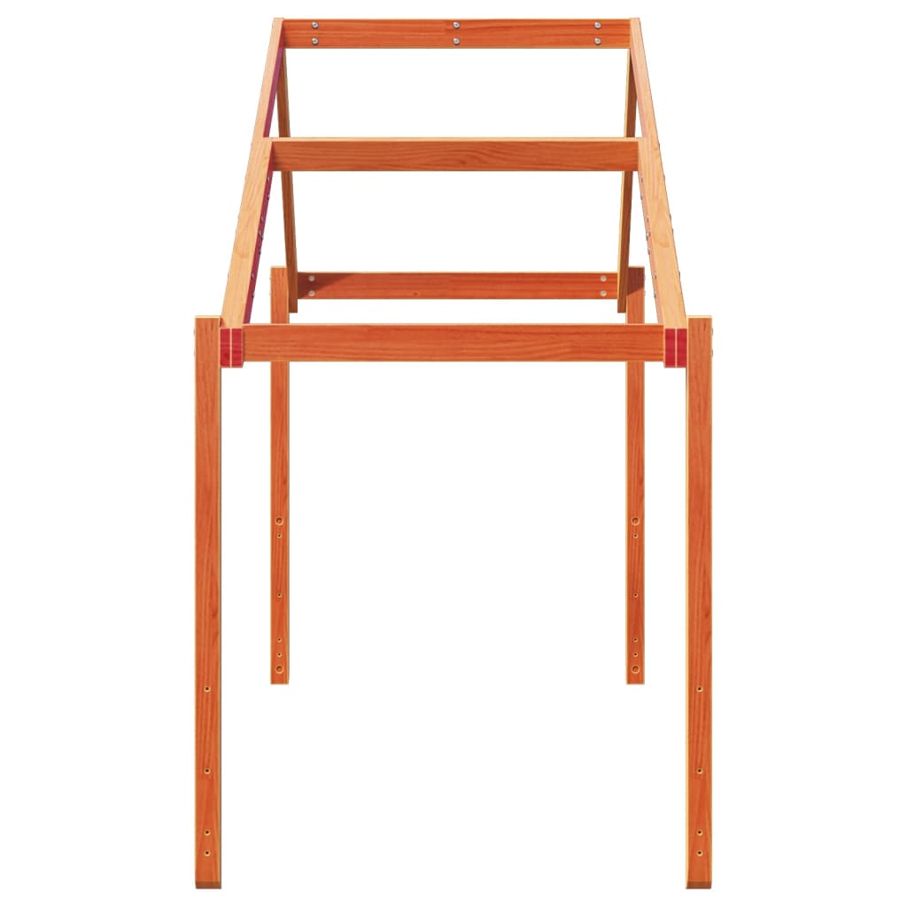 stel til husseng 213x95,5x144,5 cm massivt fyrretræ gyldenbrun