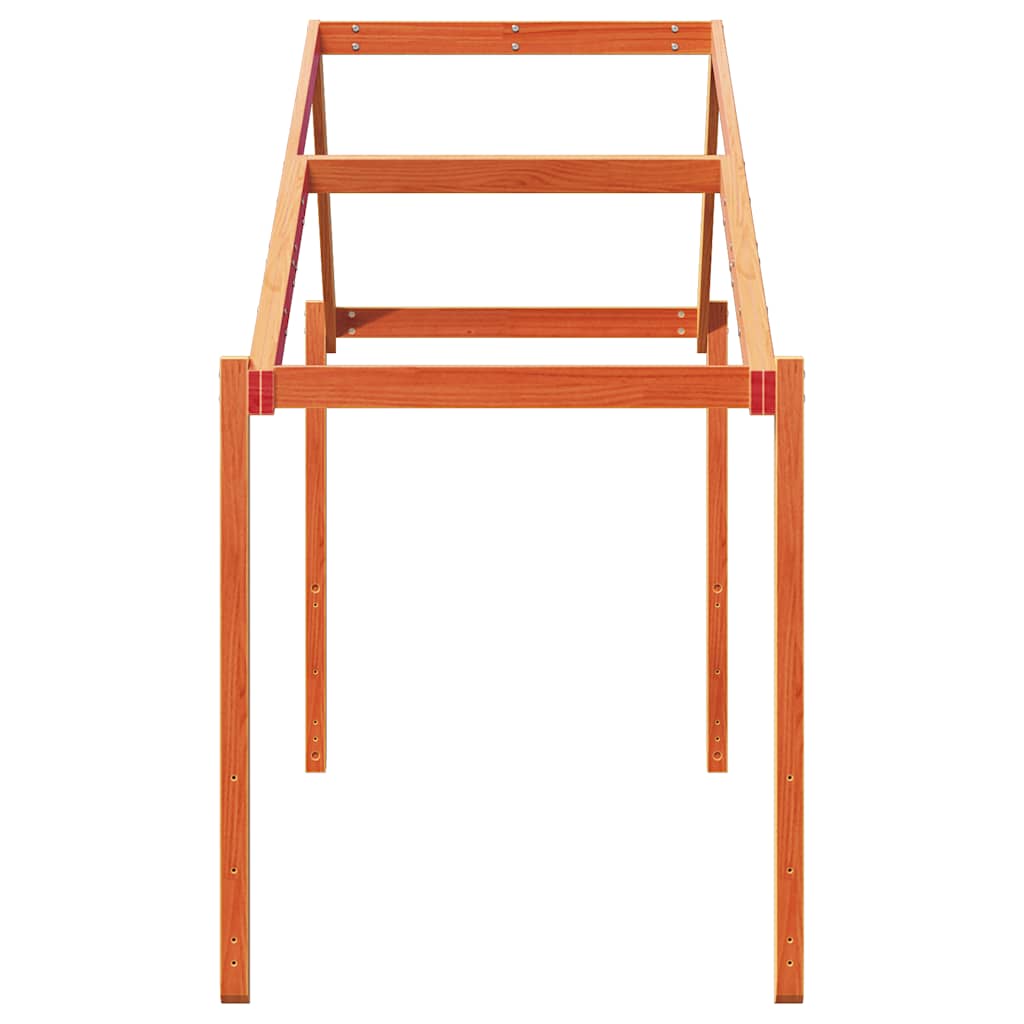 stel til husseng 203x95,5x142 cm massivt fyrretræ gyldenbrun