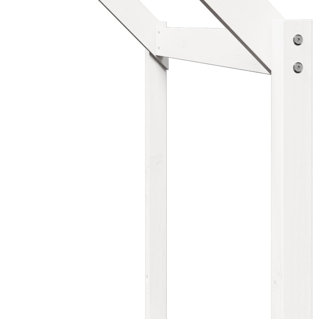 stel til husseng 203x80,5x142 cm massivt fyrretræ hvid