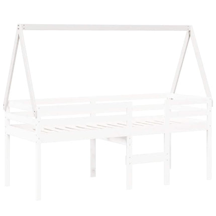stel til husseng 199x80,5x88 cm massivt fyrretræ hvid