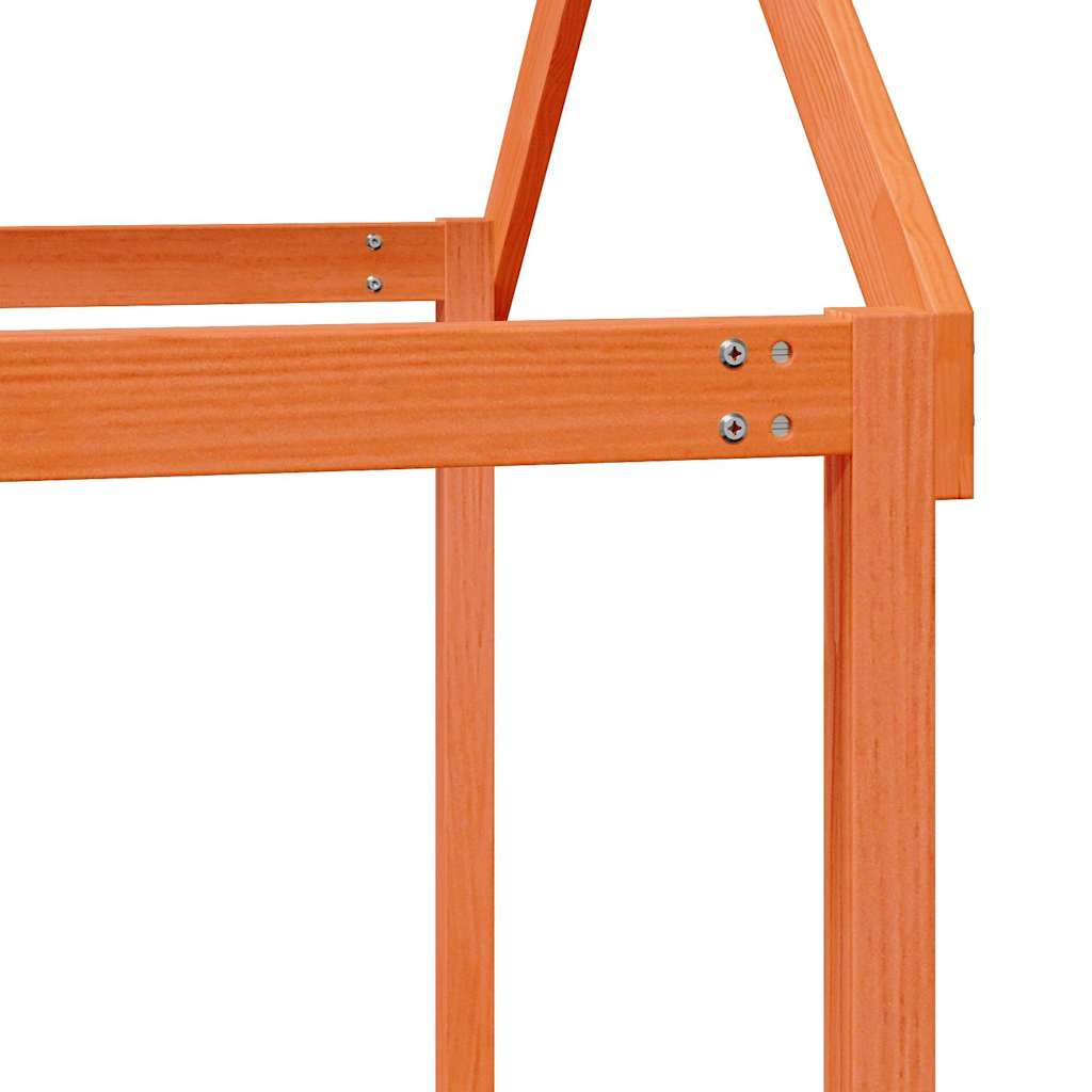 stel til husseng 217x95,5x159 cm massivt fyrretræ gyldenbrun