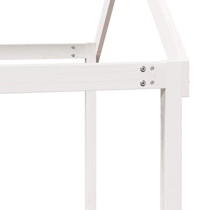 stel til husseng 217x85,5x154 cm massivt fyrretræ hvid