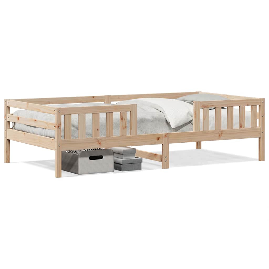 sengeramme uden madras 100x200 cm massivt fyrretræ