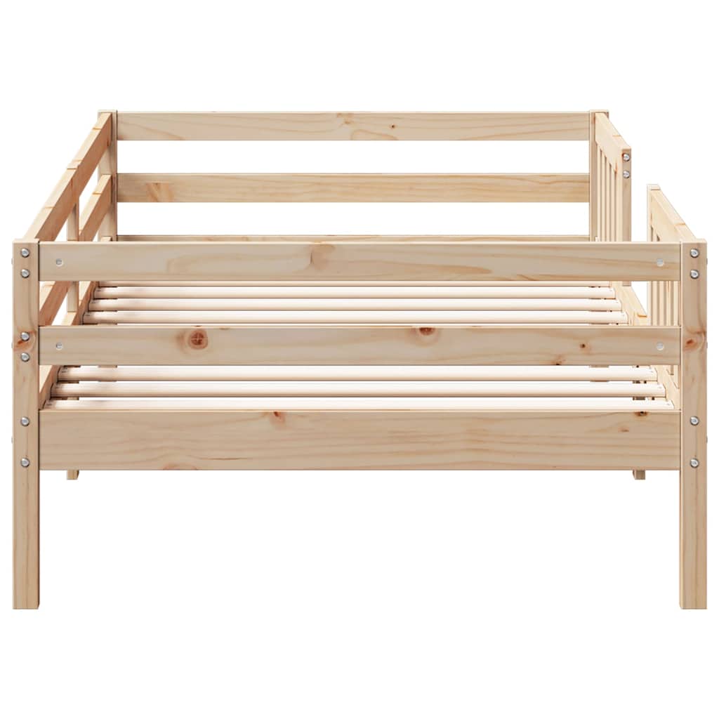 sengeramme uden madras 100x200 cm massivt fyrretræ