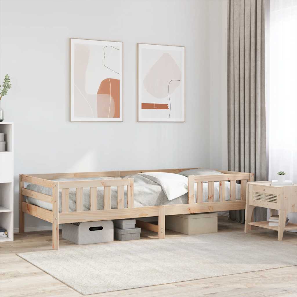 sengeramme uden madras 100x200 cm massivt fyrretræ