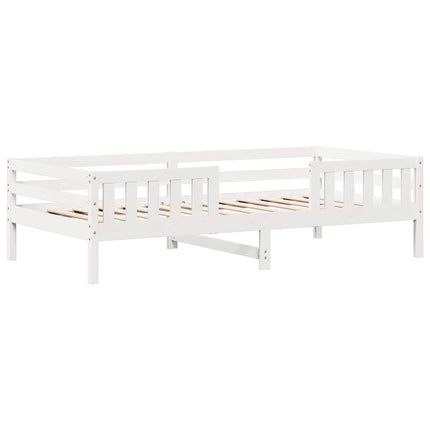 sengeramme uden madras 80x200 cm massivt fyrretræ hvid