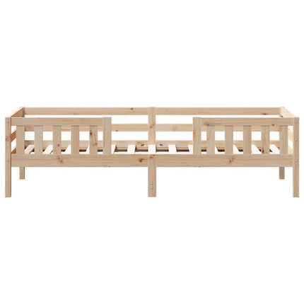 sengeramme uden madras 90x190 cm massivt fyrretræ
