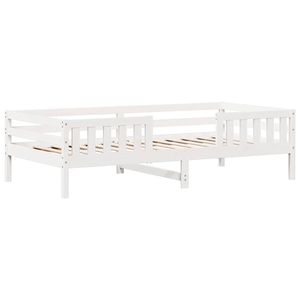 sengeramme uden madras 90x190 cm massivt fyrretræ hvid