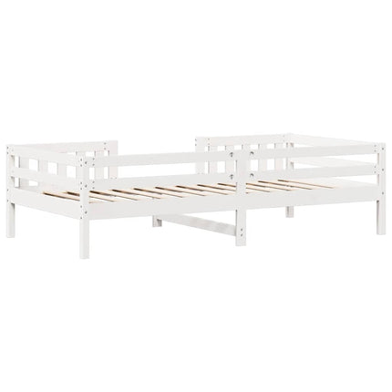 sengeramme uden madras 90x190 cm massivt fyrretræ hvid