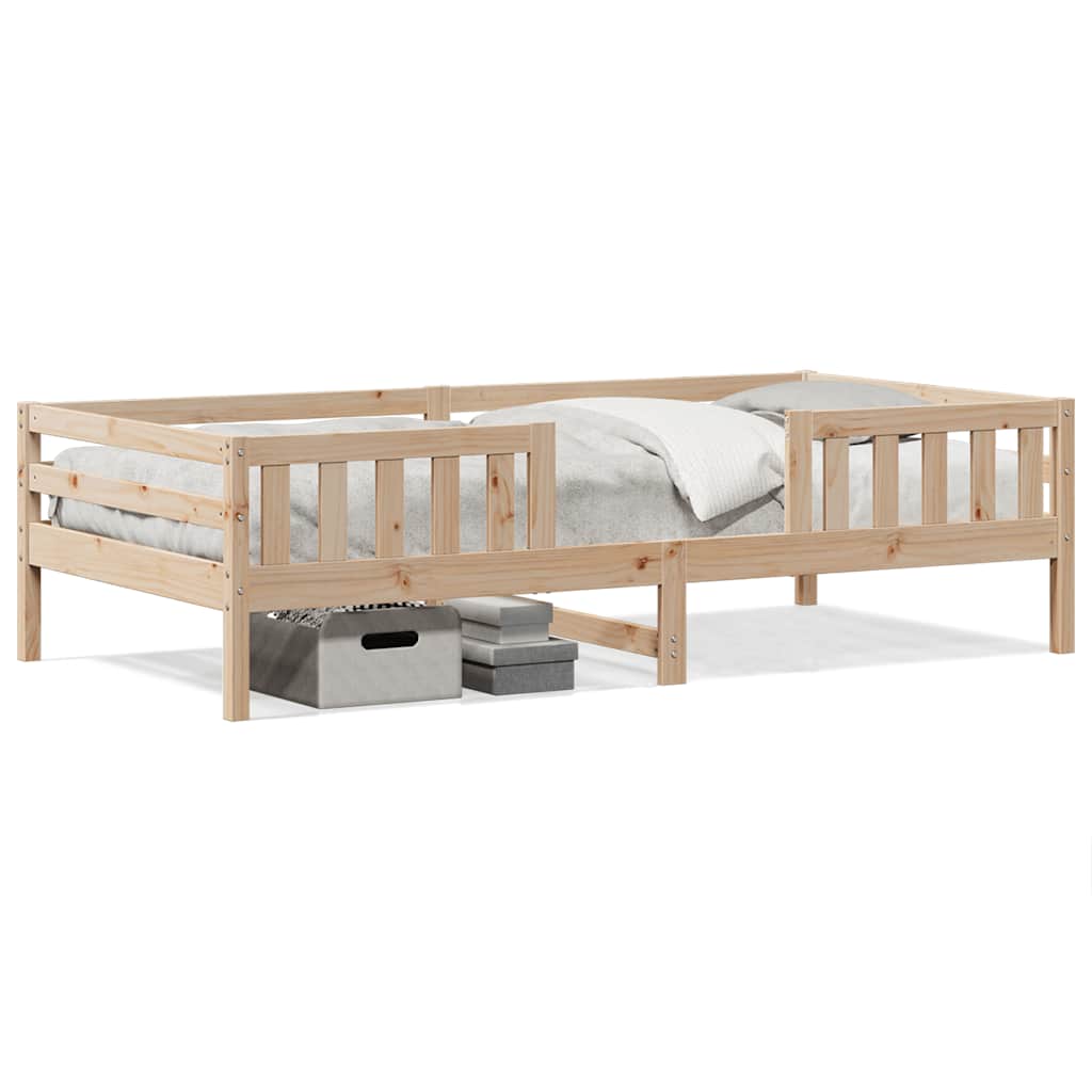 sengeramme uden madras 75x190 cm massivt fyrretræ