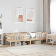 sengeramme uden madras 75x190 cm massivt fyrretræ