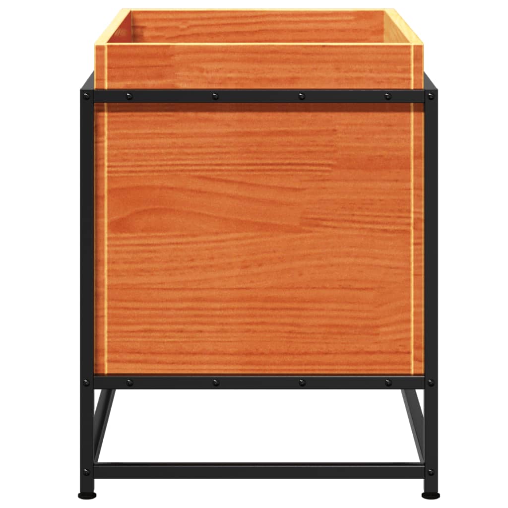 plantekasse 60x40x50 cm massivt fyrretræ gyldenbrun