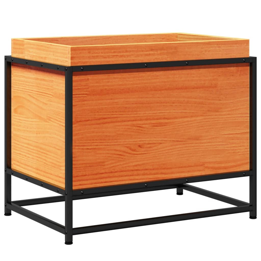 plantekasse 60x40x50 cm massivt fyrretræ gyldenbrun