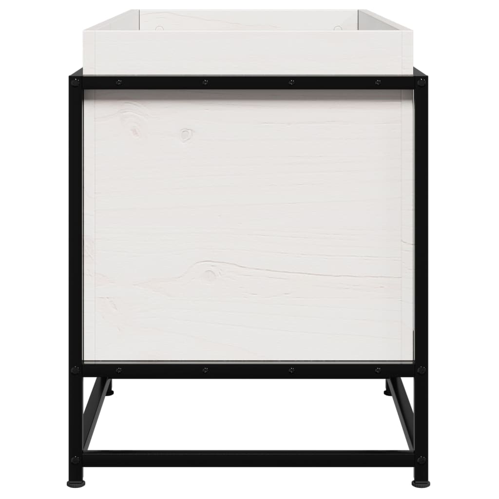 plantekasse 80x40x50 cm massivt fyrretræ hvid