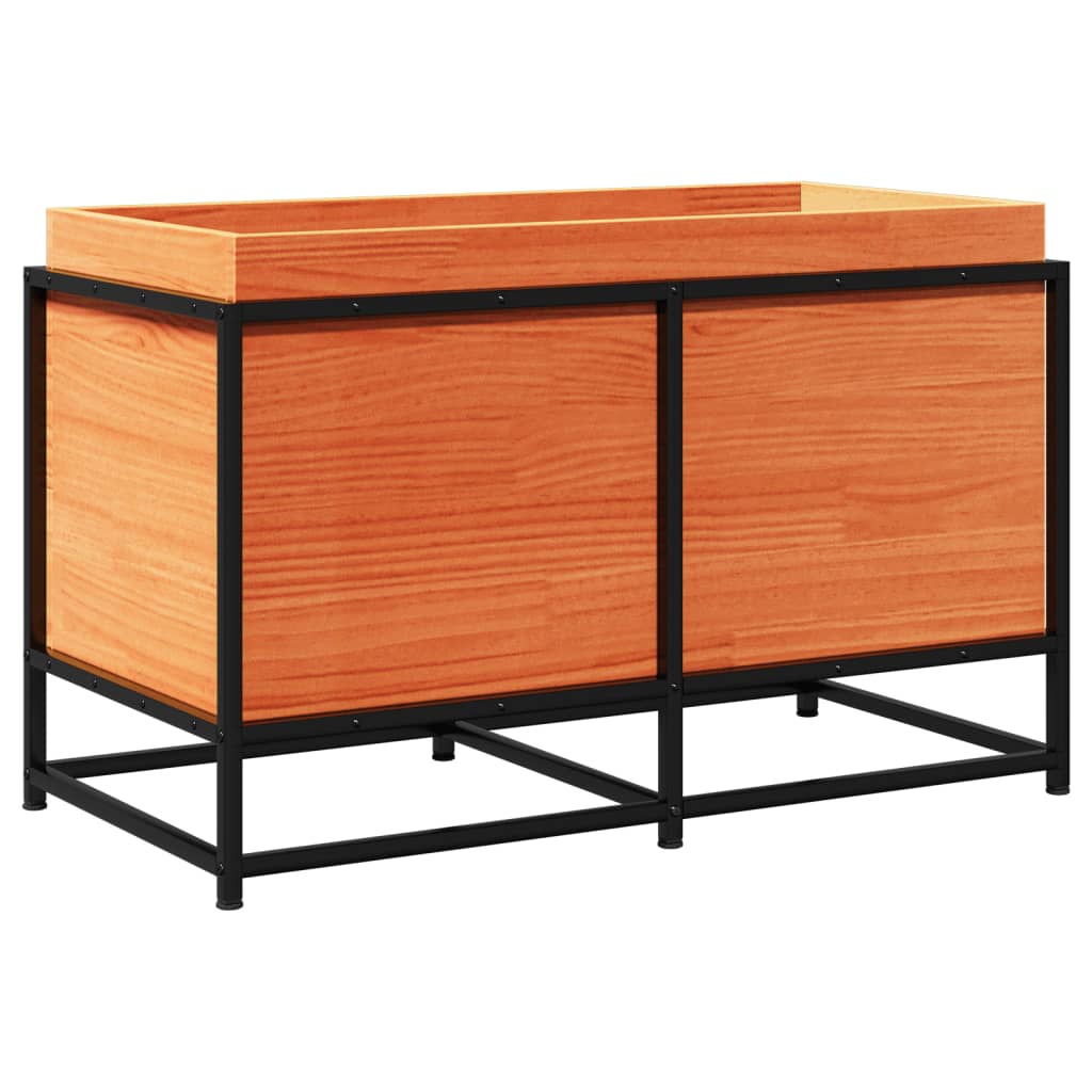 plantekasse 80x40x50 cm massivt fyrretræ gyldenbrun