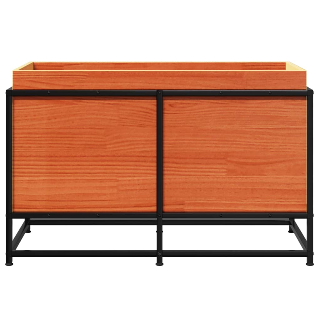 plantekasse 80x40x50 cm massivt fyrretræ gyldenbrun