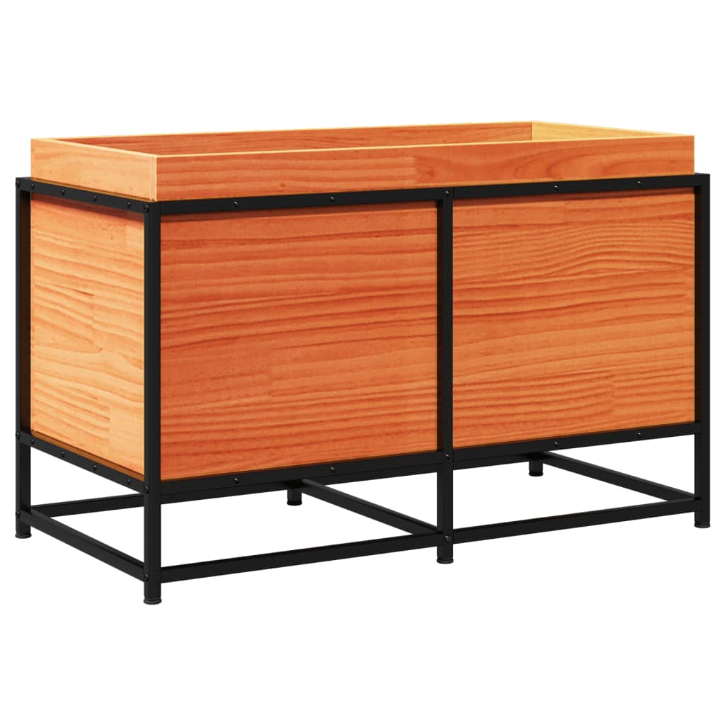 plantekasse 80x40x50 cm massivt fyrretræ gyldenbrun