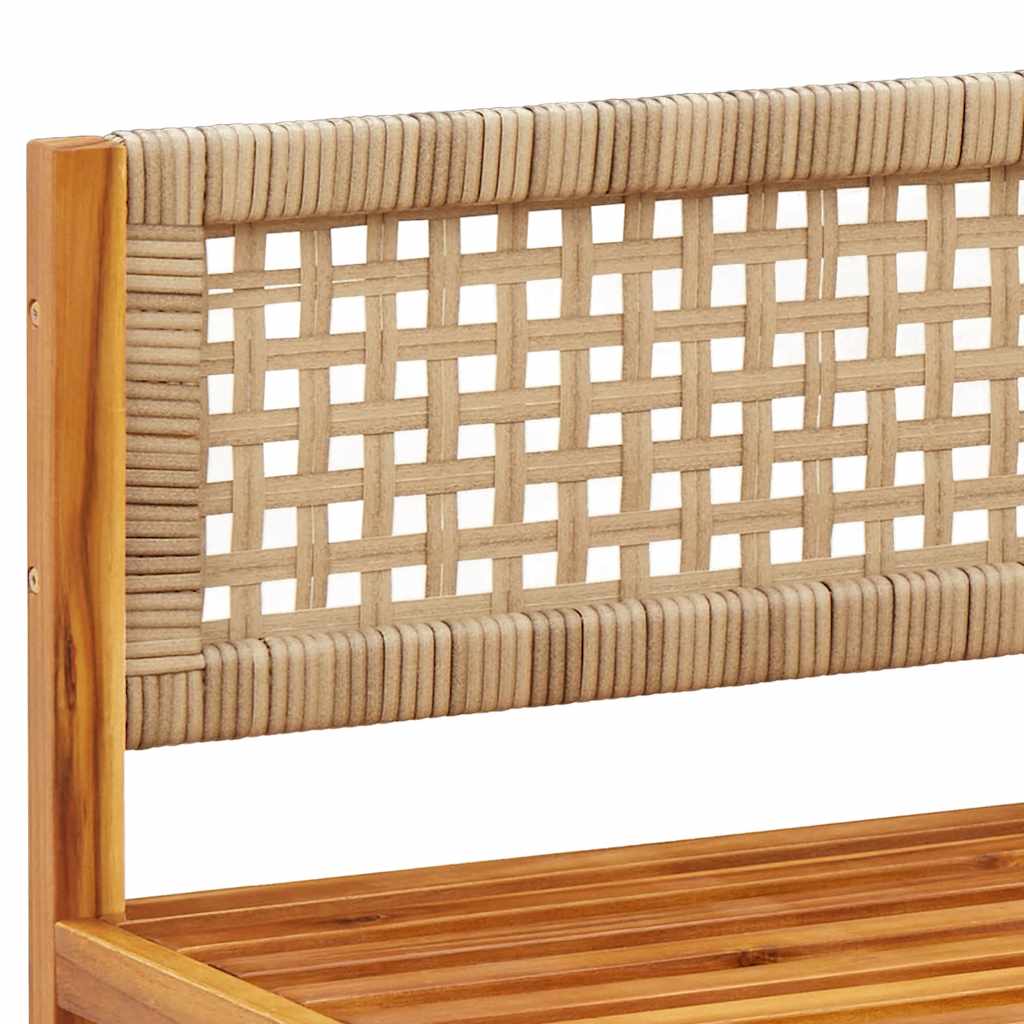 havesofasæt i 3 dele med hynder i træ akacie og rattan