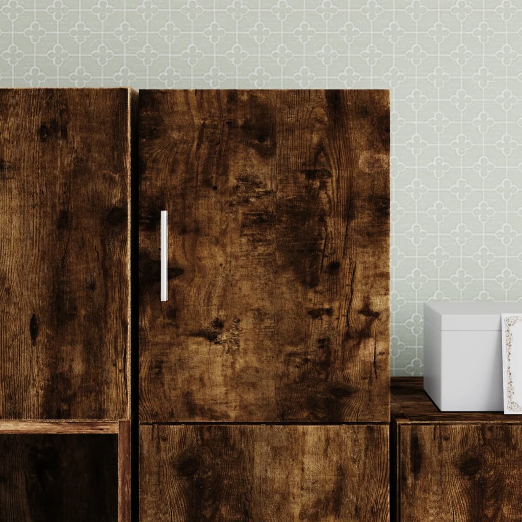vægskab 30x42,5x40 cm konstrueret træ røget egetræsfarve
