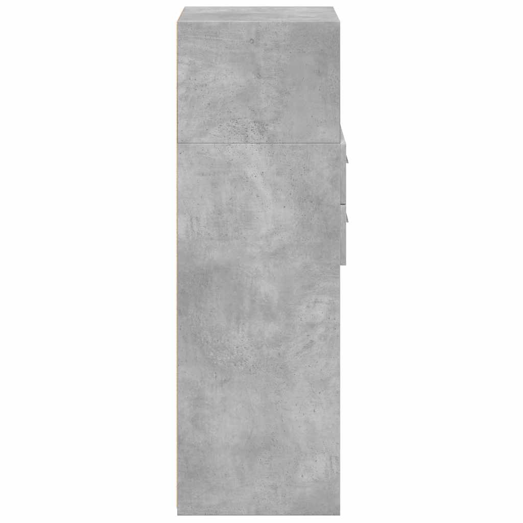 højskab 30x42,5x124 cm konstrueret træ betongrå