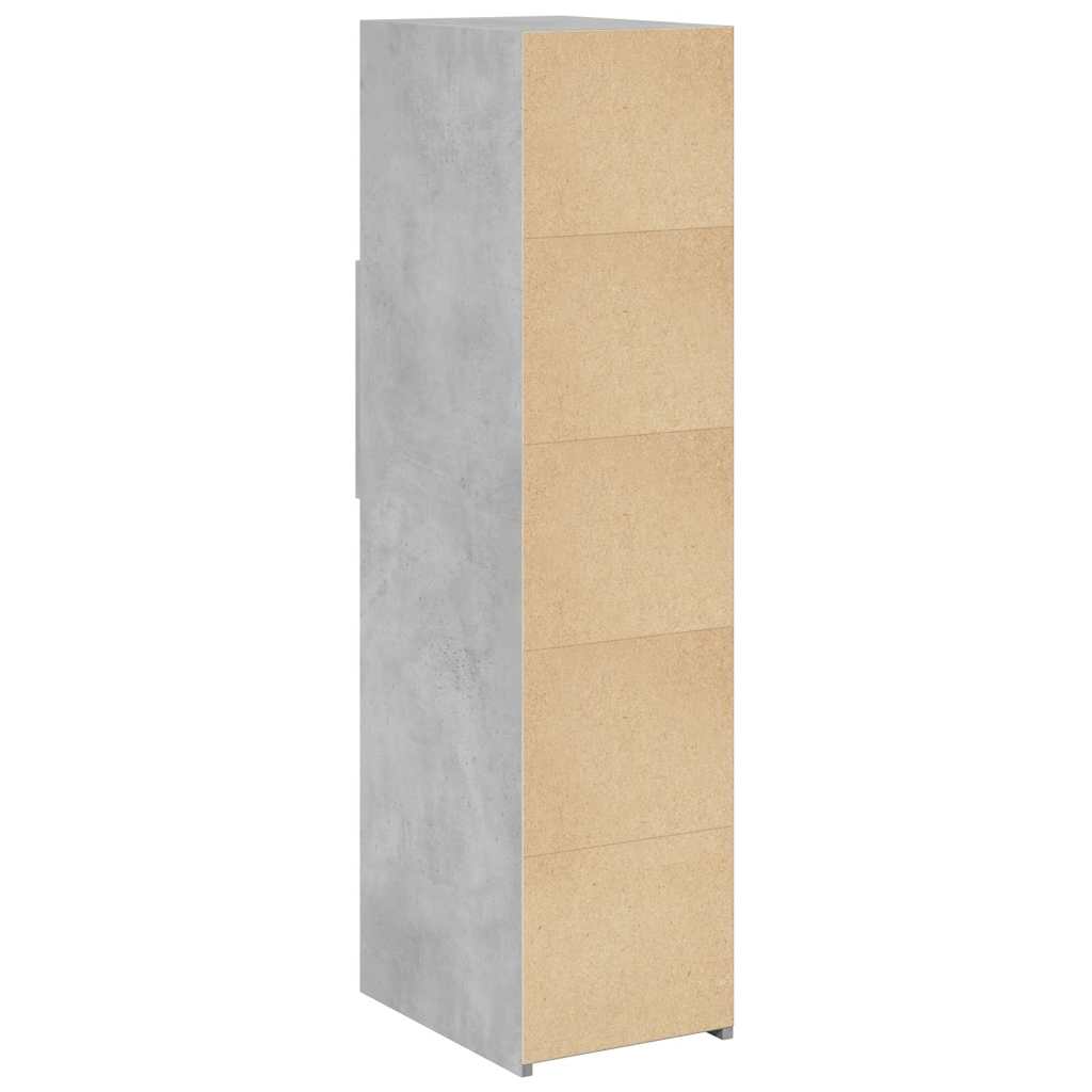 højskab 30x42,5x124 cm konstrueret træ betongrå