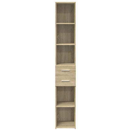 reol 30x42,5x185 cm konstrueret træ sonoma-eg