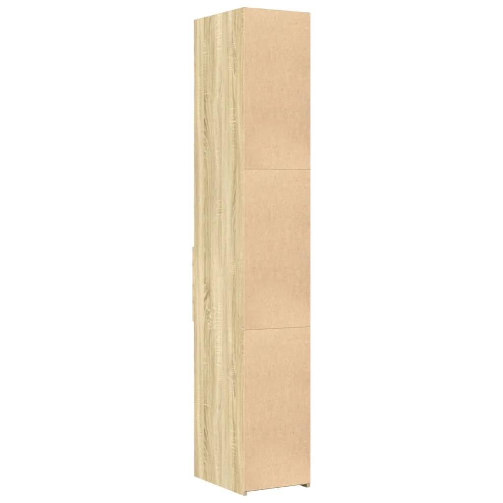 reol 30x42,5x185 cm konstrueret træ sonoma-eg