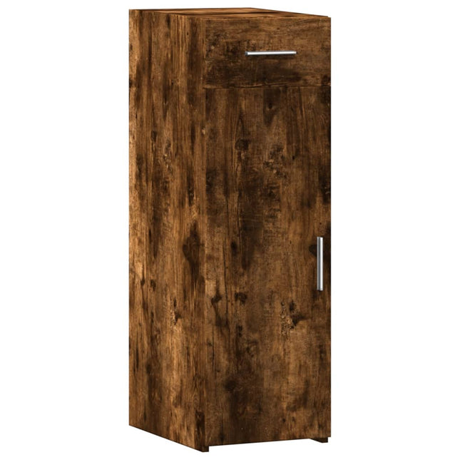 reol 30x42,5x93 cm konstrueret træ røget egetræsfarve