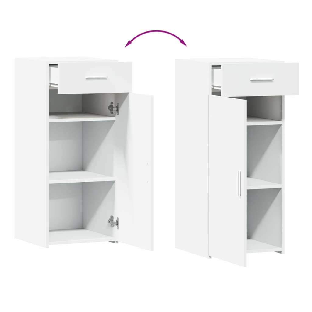 skænk 40x42,5x93 cm konstrueret træ hvid